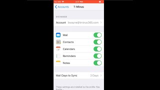 iOS Device Email Profile-Microsoft Intune