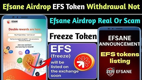 🎁Efsane Airdrop EFS Token Withdrawal Or Not 🚫 | Efsane Airdrop Scam Or Real | Efsane  New Updates