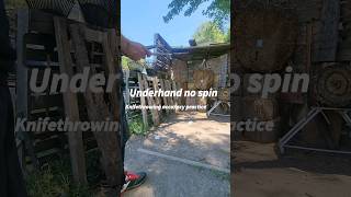 Underhand no spin knifethrowing accuracy practice