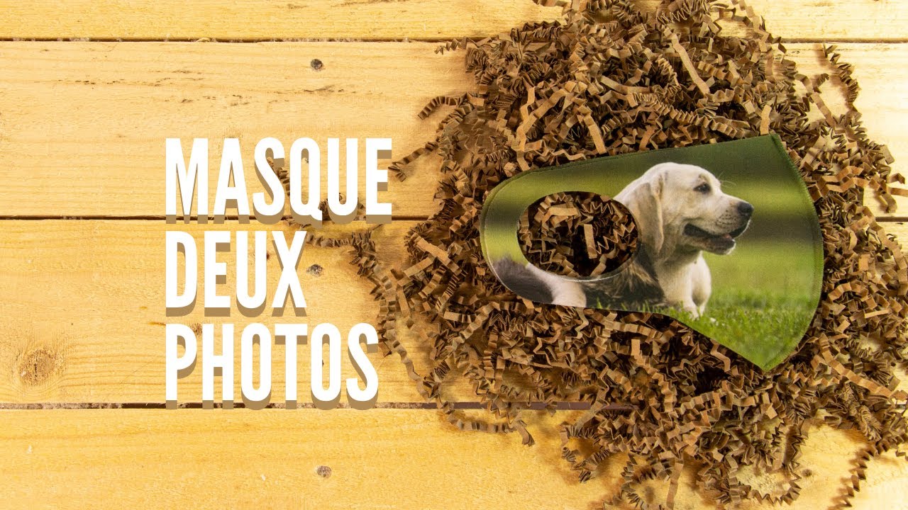 Masque tissu personnalisé avec 2 photos