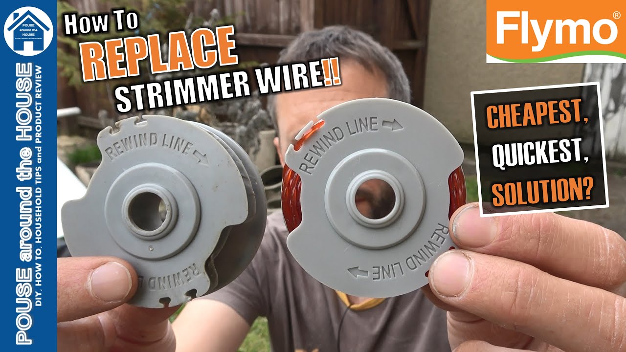 How to replace Flymo strimmer wire, QUICKEST & CHEAPEST solution! Flymo ...