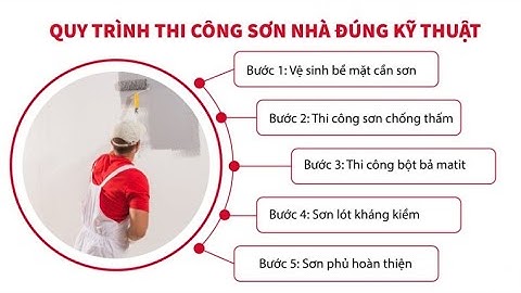 Quy Trình thi công sơn nhà đúng kỹ thuật, 5 Bước sơn nhà chuẩn nhất 2024.