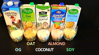 Tasting and Rating 4 Plant-Based Milks