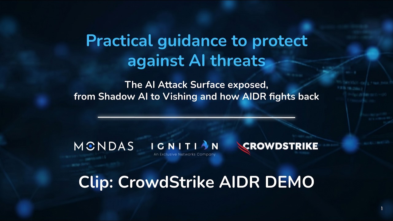 CrowdStrike AIDR Demo - how AI Detection and Response fights back from AI attacks