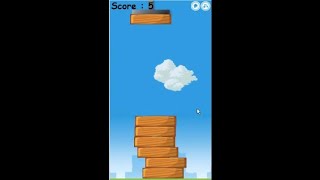 Wood tower balance physics game score 14 screenshot 2