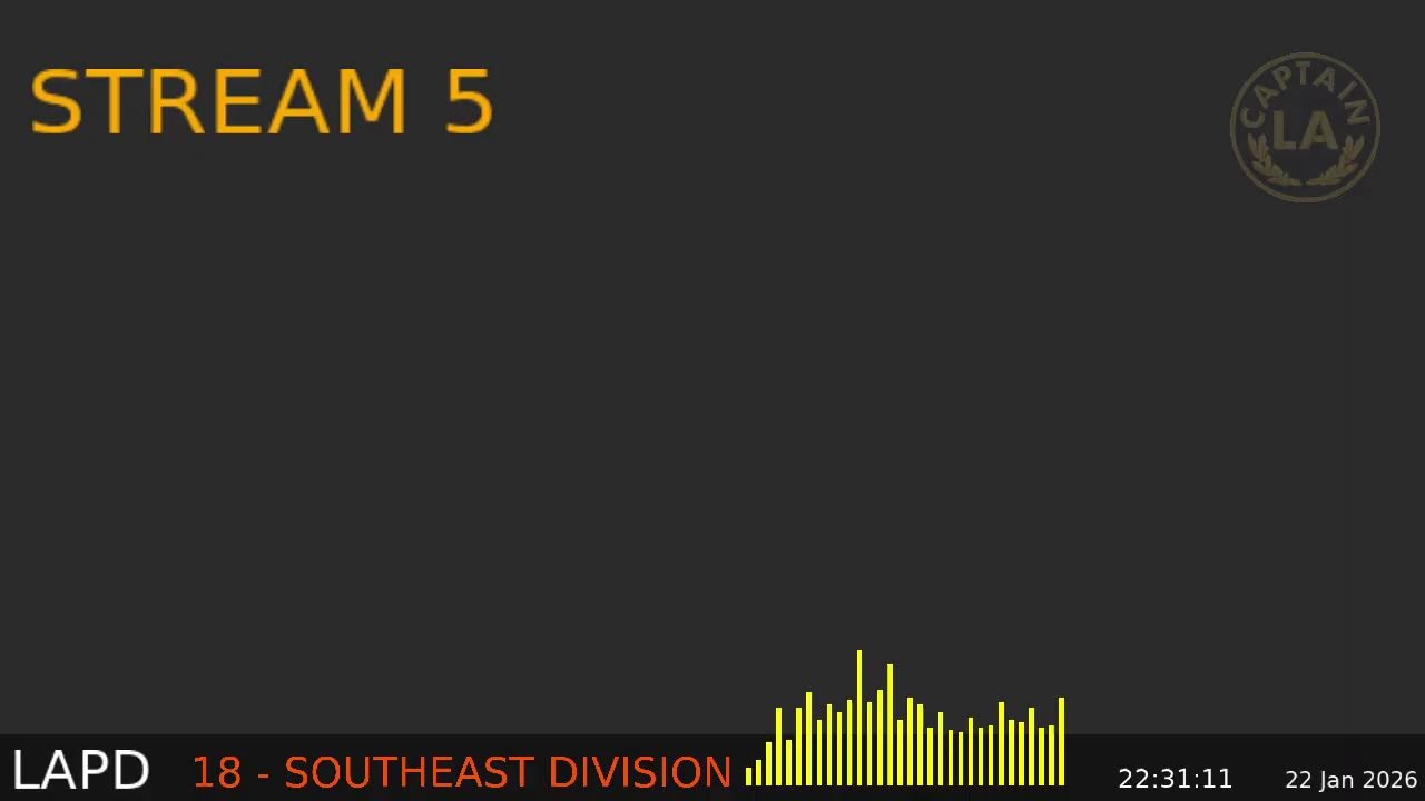 22-Jan-2026 Stream 5 - LAPD Southeast Div (or major incidents) LIVE Scanner Feed ARCHIVE - Stream 5