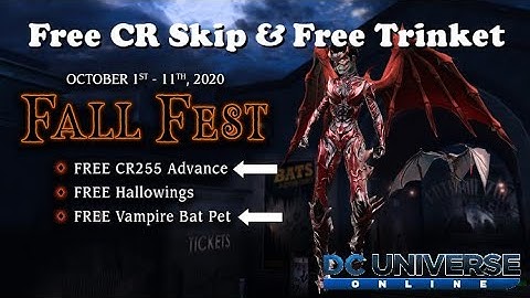 DCUO: Free CR 255 CR Skip & New Vampire Bat Trinket!