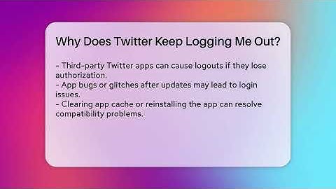 Why Does Twitter Keep Logging Me Out? - Everyday-Networking