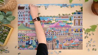 Paris Flower Market | 1000 Piece Mega Puzzles Hometown Collection Jigsaw Puzzle Time Lapse