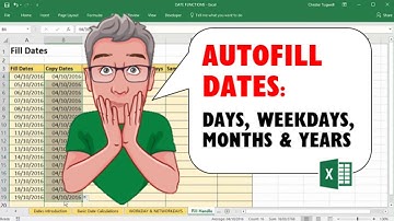 AutoFill Dates in Excel - Days, Weekdays, Months & Years