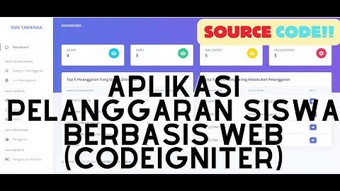 Source Code Aplikasi Pelanggaran Siswa Berbasis Web (CodeIgniter)