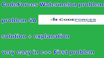 watermelon problem codeforces || problem 4A || with solution and explanation watermelon solution