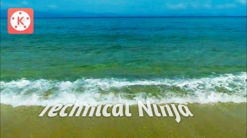 Text under sea waves transition