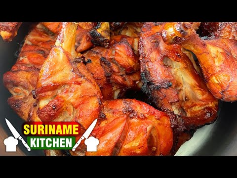 Surinaamse Kippenpoten Gebakken In De Oven | Surinamese Chicken Leg Quarters Cooked In the Oven