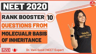 Rank Booster Questions From Molecular Basis of Inheritance -10 | NEET Biology | NEET 2020 | Vedantu