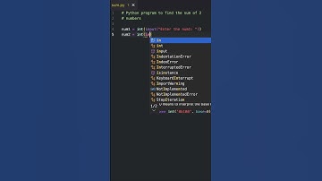 Python program to find the sum of two numbers