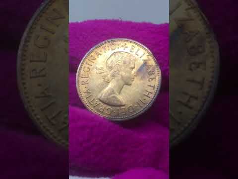 ONE PENNY 1964 .. ELIZABETH II DEI GRATIA REGINA F D ..Vintage World Coin