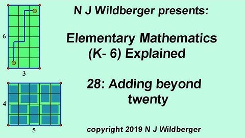 Adding beyond twenty | Elementary Mathematics (K-6) Explained 28 | N J Wildberger