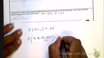 Inverse Norm- How to find a score when you have a %