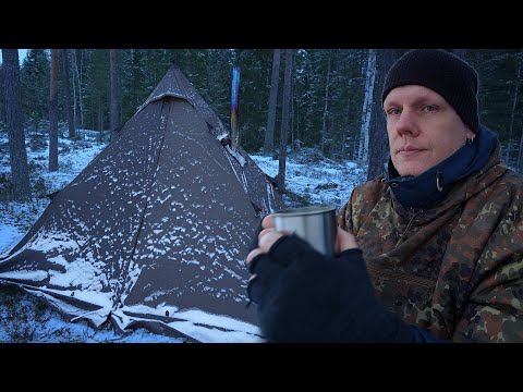 Winter Forest, Hot Tent and Lamb Stew - New, Bigger Tipi Tent