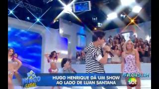 Hugo Henrique Cantando com Luan Santana No Domingo Legal