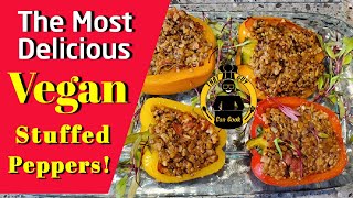 How to make "Vegan Stuffed Peppers"/ Easy Recipe (THAT GUY CAN COOK Episode 8)