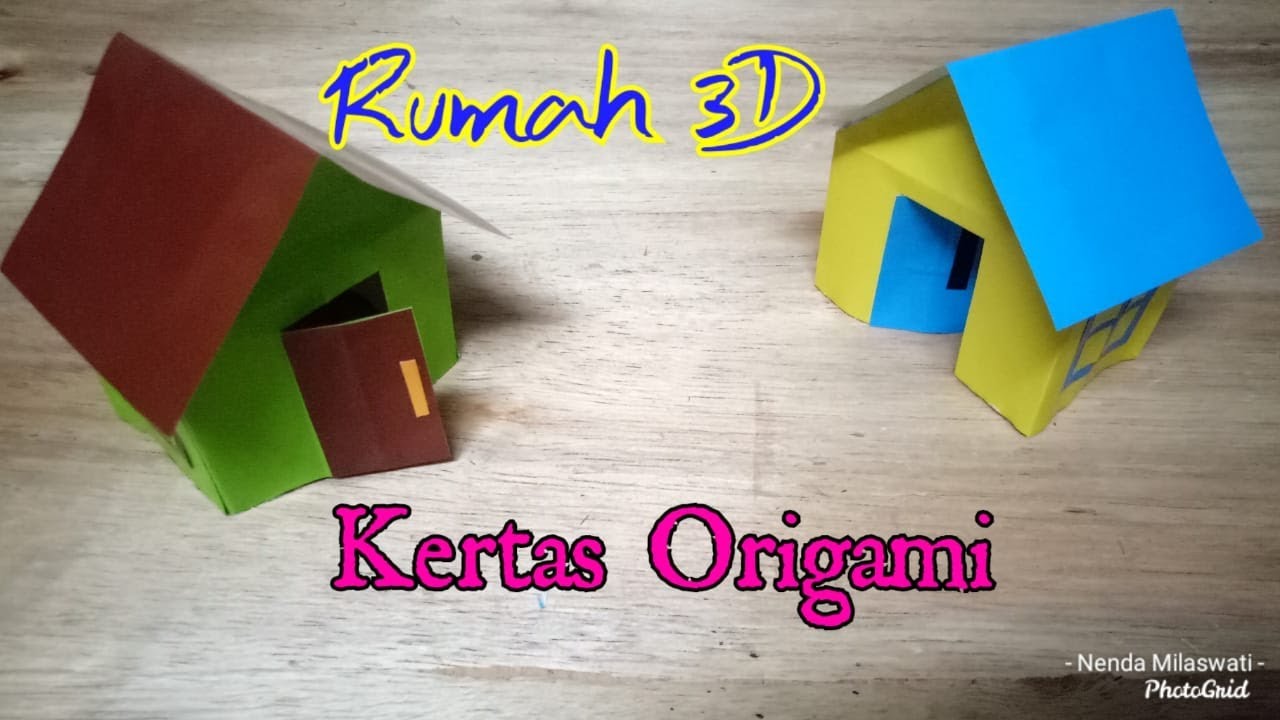 Cara membuat rumah  3D dari  kertas origami  YouTube