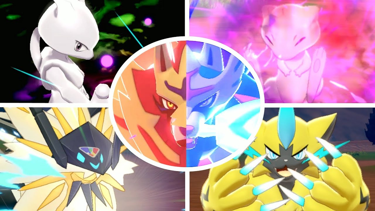 Pokémon Sword & Shield - All Legendary Pokémon + Signature Moves