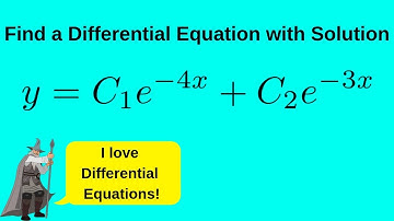 Find a Homogeneous Linear Differential Equation with General Solution y = C_1e^(-4x) + C_2e^(-3x)