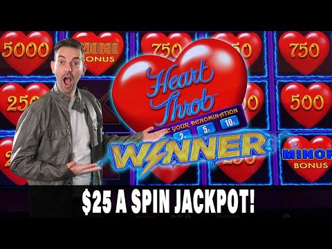 😍 $25/Spin JACKPOT HANDPAY! 💗 I LOVE Heart Throb Lightning Link 💵 BCSlots at STRAT Vegas #ad