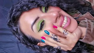 EASY GREEN SUMMER LOOK MAKEUP  TUTORIAL |IMYHOF 2020 تتوريال مكياج اخضر فستقي  جرئ