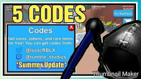 MINING SIMULATOR ⛏ SUMMER UPDATE🏖🌴 | ALL ROBLOX CODES