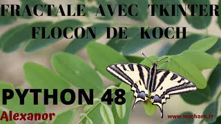 Programmation Python #48 - fractale flocon de Koch , courbe du dragon, arbre animé