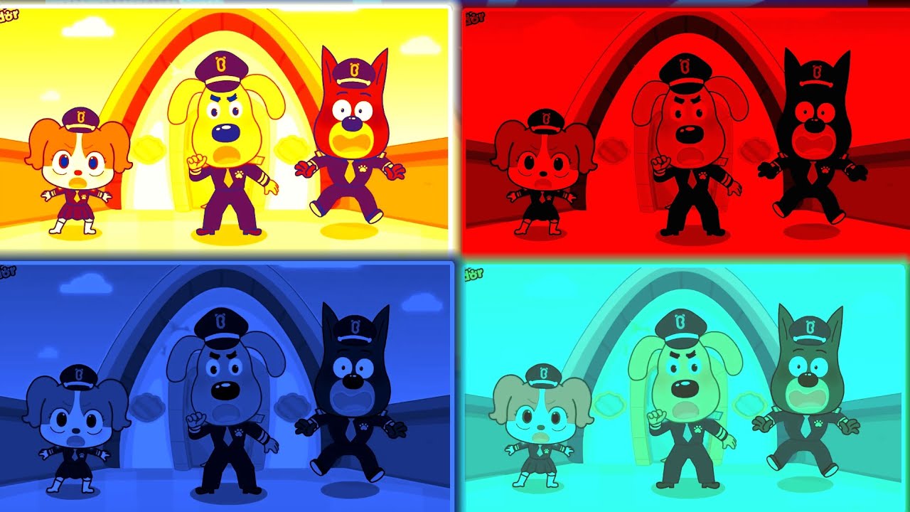 Sheriff Labrador x 4 colorful beats mega battle[ coffin dance cover]