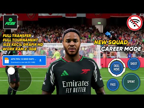 FIFA 16 MOD FIFA 25 Android Offline Career Mode & Full Tournament | FIFA 16 MOD FC 25 Ukuran Kecil