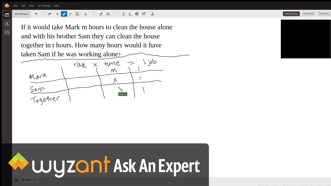 Solving a work problem, a type of word problem - YouTube
