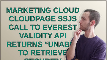 Salesforce: Marketing Cloud CloudPage SSJS call to Everest Validity API returns “Unable to retrie...