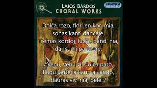 Régi táncdal – Édes rózsám, szívem kedvese – Esperanto – subtekstoj