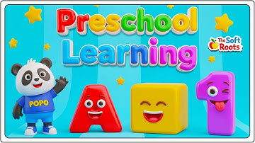 Preschool Learning activities for 3 year olds at home | Learn ABC Phonics Shapes Numbers Colors 🌈