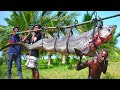 300 pounds SEA MONSTER DOLPHIN SHARK FISH CUTTING SKILL | VILLAGE STYLE SURA PUTTU |Traditional food