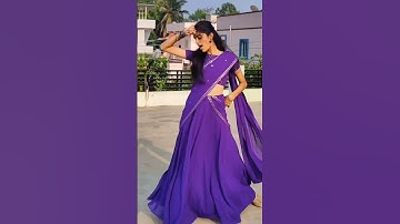 Thumbnail of Nuvvu yada unnava gangi... 💃🏻💃🏻💜🩵 #folksong #dance #dj #telugusongs #folk #music #telugu #latest