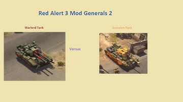 Red Alert 3 Mod Generals 2: Warlord Tank VS Scorpion Tank