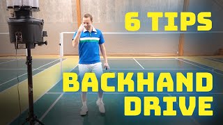 Backhand drive badminton | Cross in forehand side