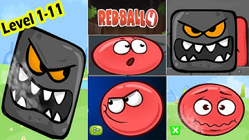 Red Ball 4 - Android Gameplay Walkthrough Part 1 - Levels 1-11 (iOS, Android) - No Commentaries