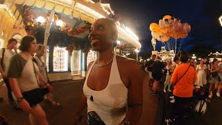 Main Street Night Light Stroll 🪄💕🏰✨ Disney Enchantment 360° Adventure @CuratedByKD