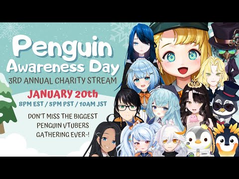【15+ Penguin Vtubers Charity Stream】 Biggest Penguin Vtubers Gathering EVER! 🐧🌊 video thumb
