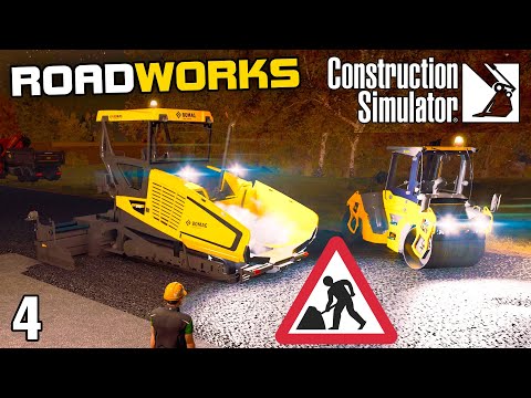 ROADWORKS! PAVING OUR FIRST ROAD | Construction Simulator - Episode 4