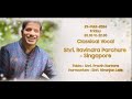 Shri ravindra parchure  singapore vocal  45th sangeet samrat alladiyakhan music festival  2024