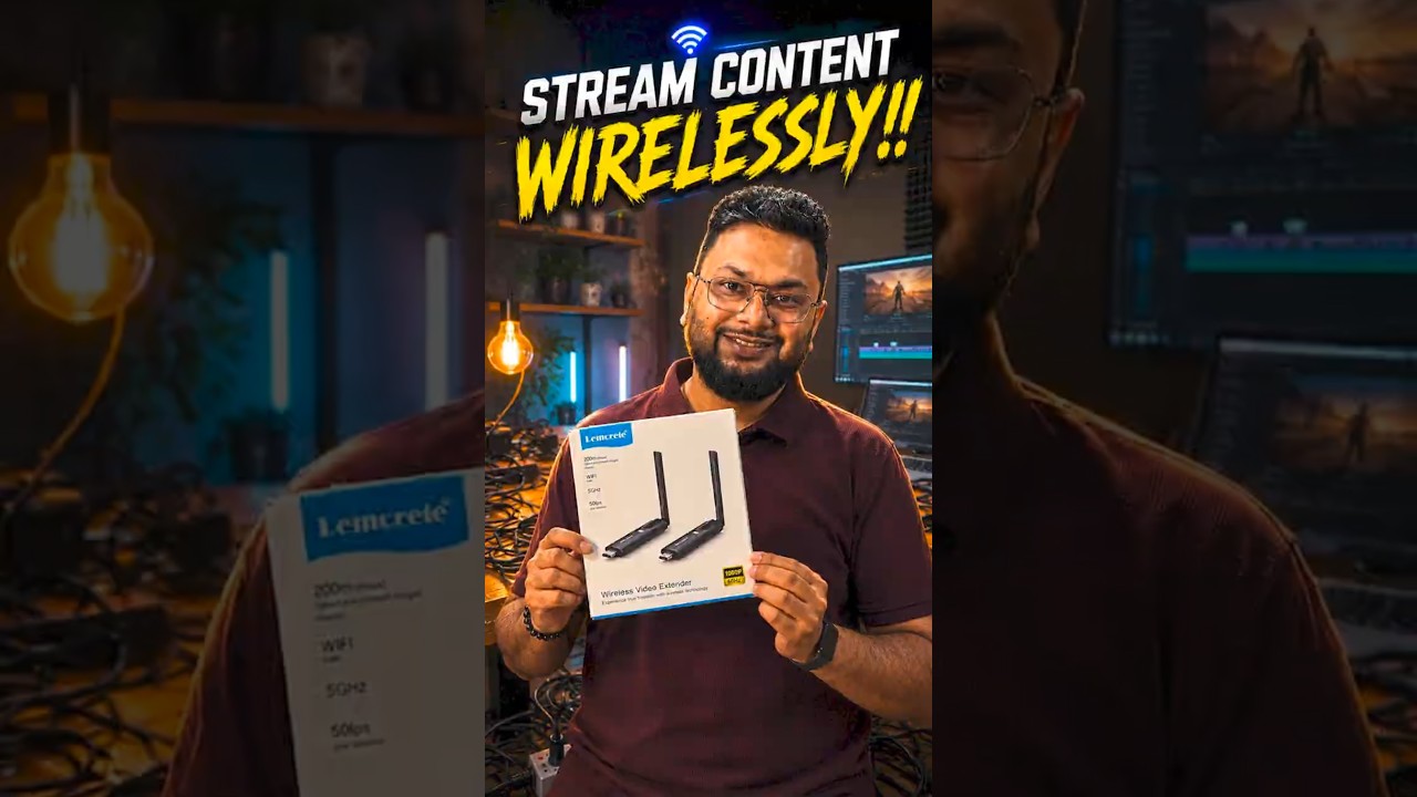 Meet the Lemorele Wireless HDMI Transmitter & Receiver – Plug & Play! #TechGadgets #hdmi #lemorele