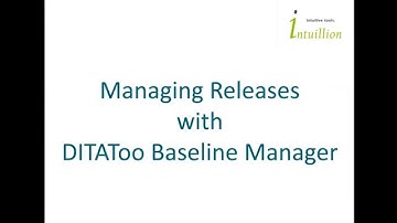 Baseline Manager for DITAToo DITA CMS